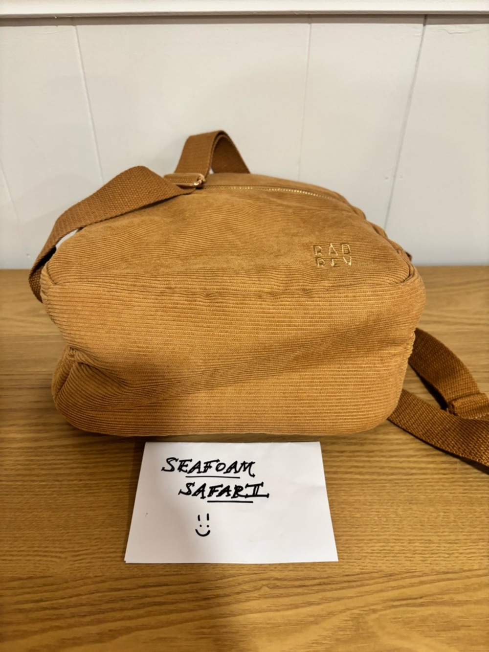 NWOT Rad Rev The 1 Mini Convertible Corduroy Backpack - Picture 5 of 6